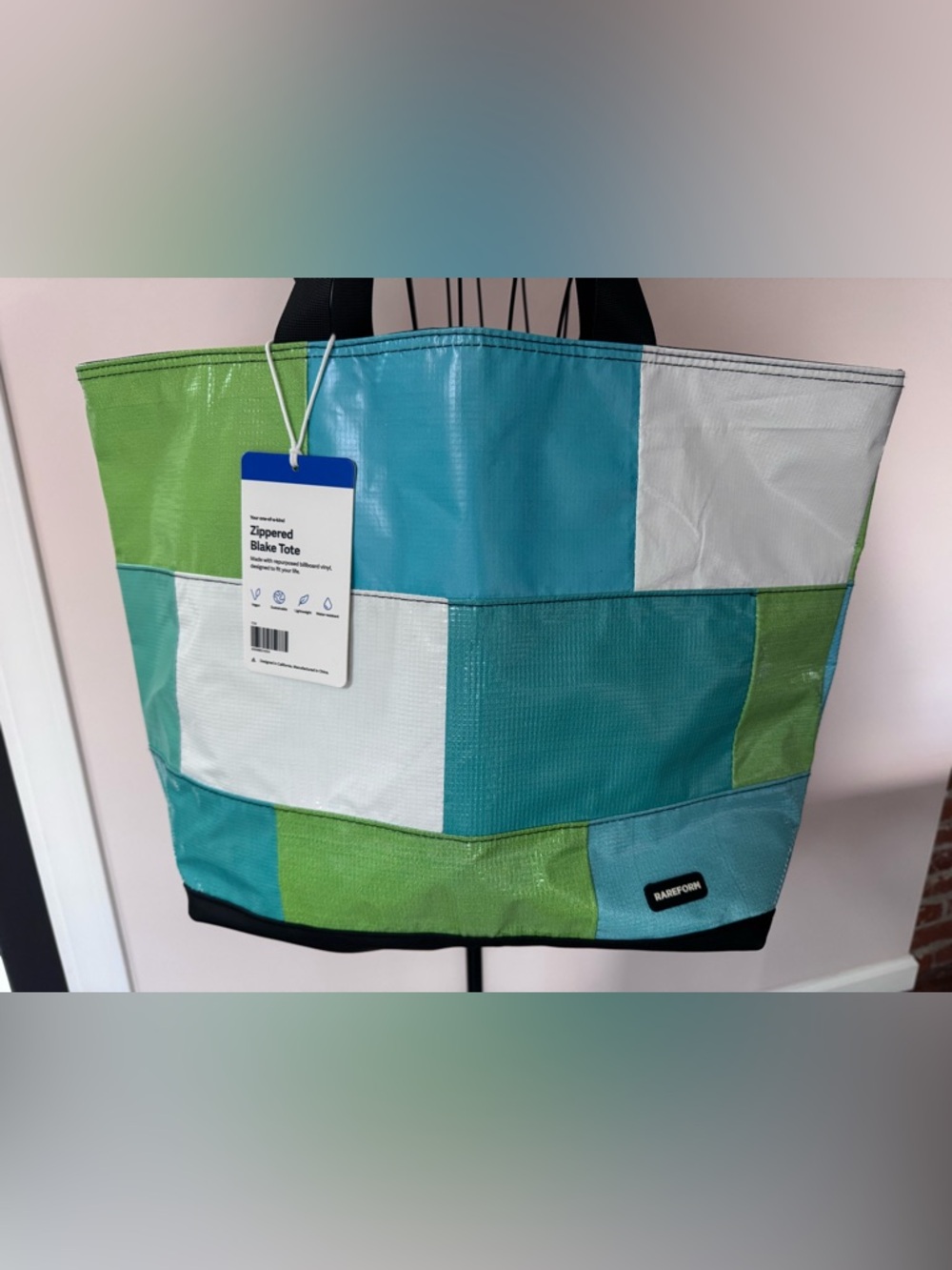 Rareform Blake Zipper Patchwork Tote NWT